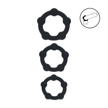 Pack 3 Cockrings Beaded Silicone