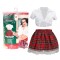 Costume d'Écolière Schoolgirl Costume Blanc Taille S/M
