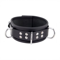 Collier Cuir 3 Anneaux en D