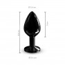 Bijou intime Métal Laqué Diamond Noir - photo 4