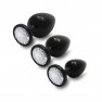 Plug bijou Métallique Rond Gunmetal - Diamant - photo 0