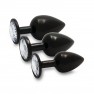 Plug bijou Métallique Rond Gunmetal - Diamant - photo 1